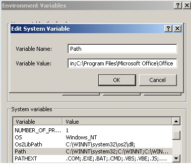 Edit system variable